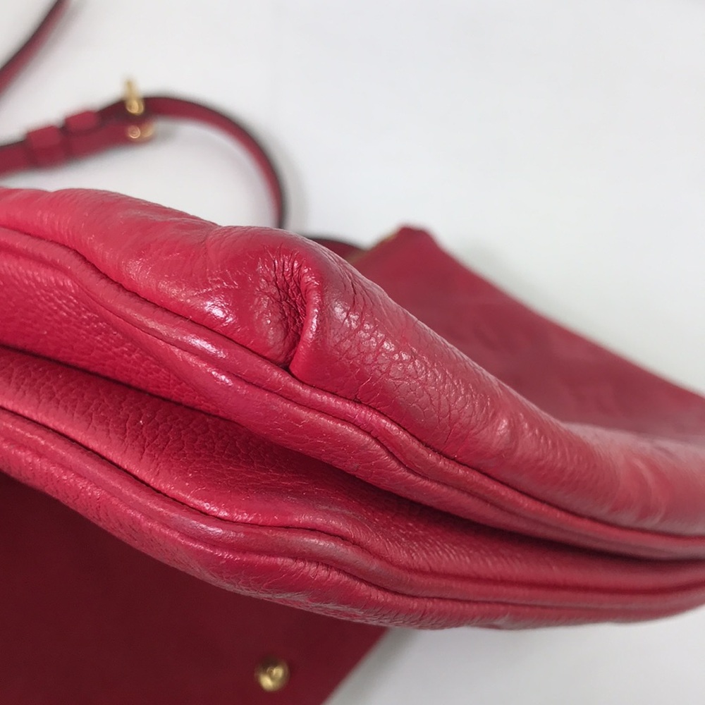 💕 RARE 💕 LOUIS VUITTON LEATHER PINK CROSSBODY TWICE - Picture 9 of 16